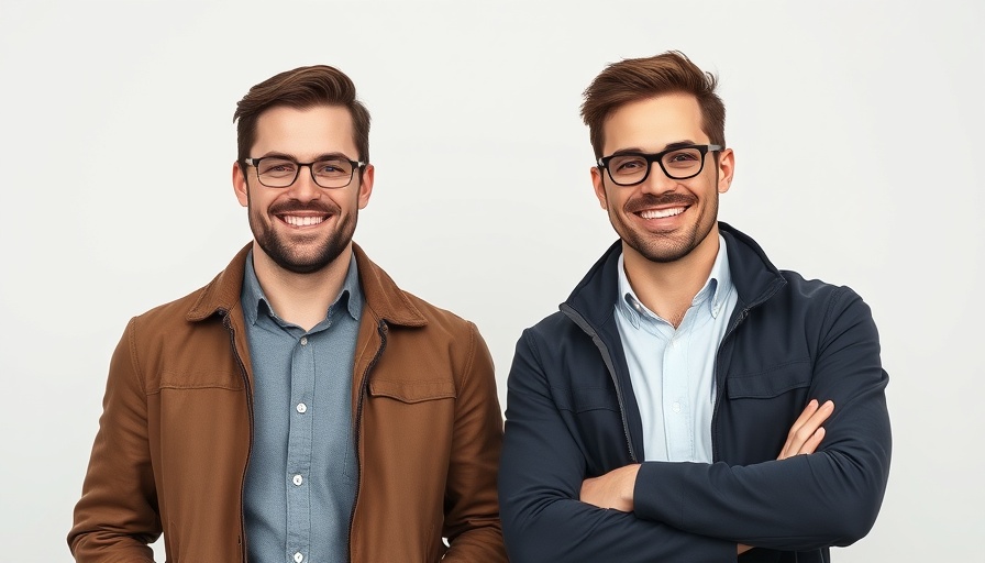 Smiling businessmen in jackets, photorealistic portrait.