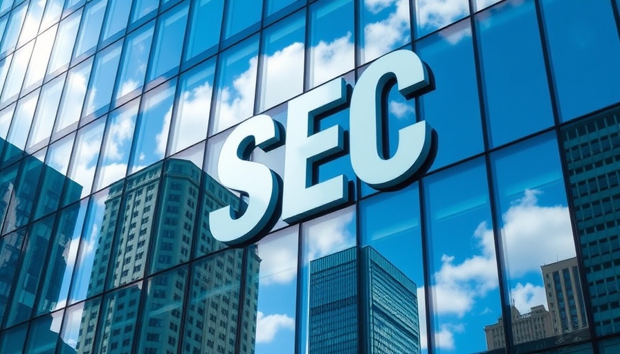 SEC building reflecting clouds, symbolizing SEC cryptocurrency regulations impact on investors.