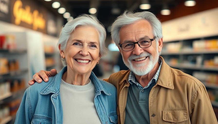 Older couple smiling in a store, starting a business in an unfamiliar industry.