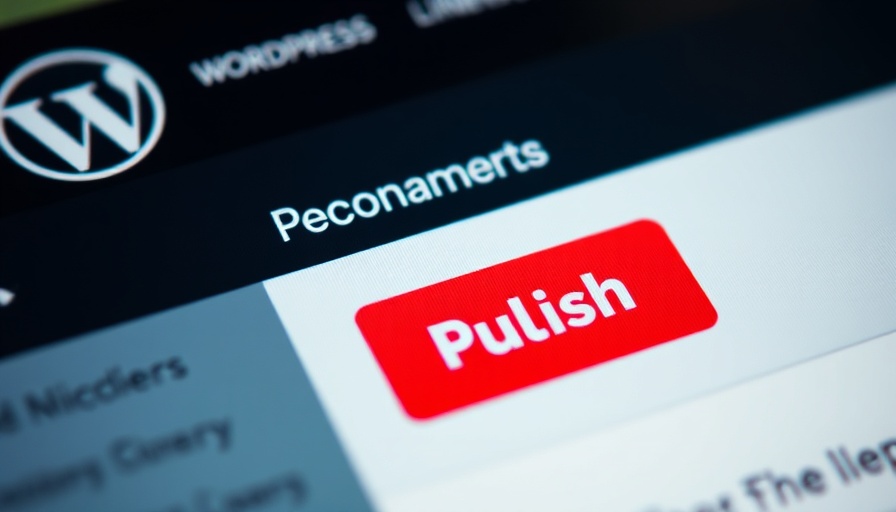 Close-up of WordPress publishing interface with Publish button.