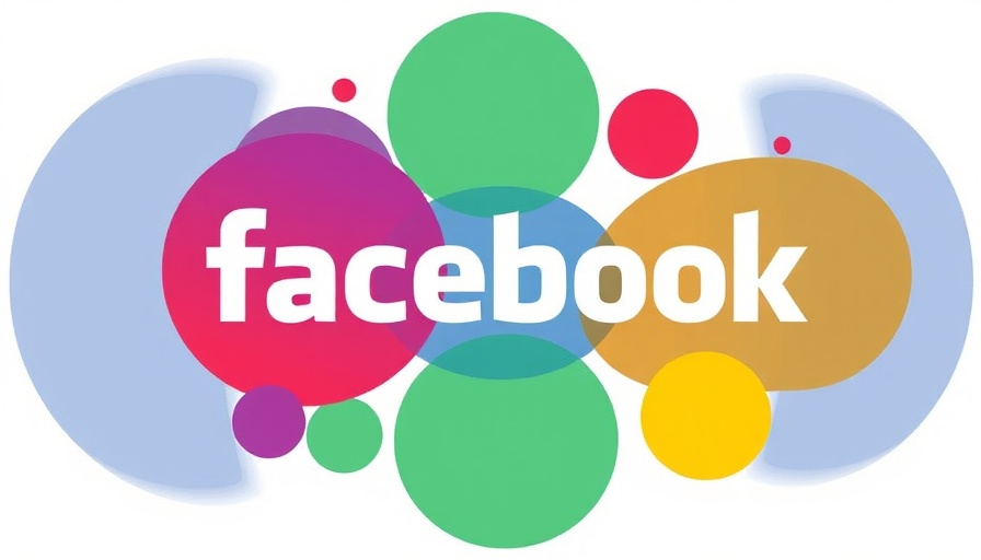 Vibrant Facebook logo with colorful geometric circles for small business growth.