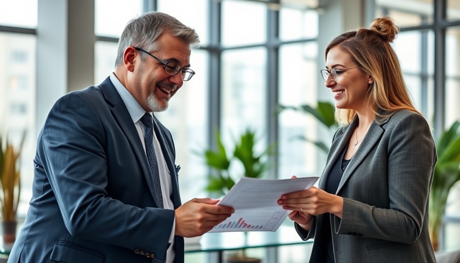 Professional discussion about choosing a financial advisor in a modern office.