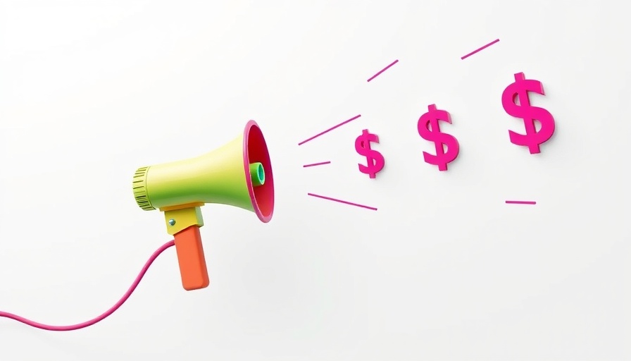 Megaphone projecting dollar signs, illustrating making money online