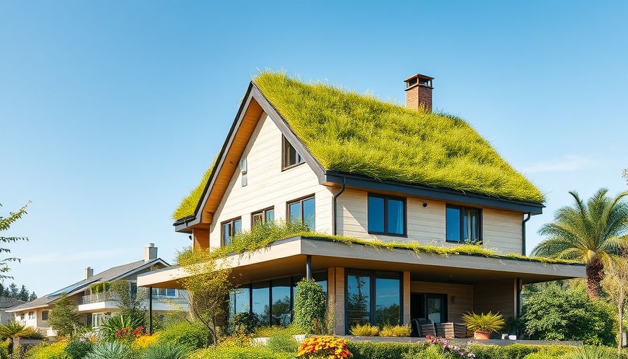 Modern house with green roof illustrating green roof benefits.