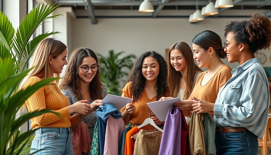 Young adults promoting fashion sustainability on a budget.