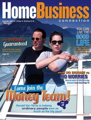 Gerald & Rachael on home based business magazine cover.