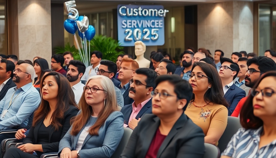 Diverse audience at National Customer Service Week 2025 event in modern hall.