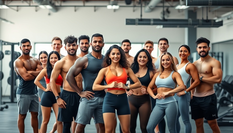 Group of people in gym representing strength and stability circuit for busy parents.