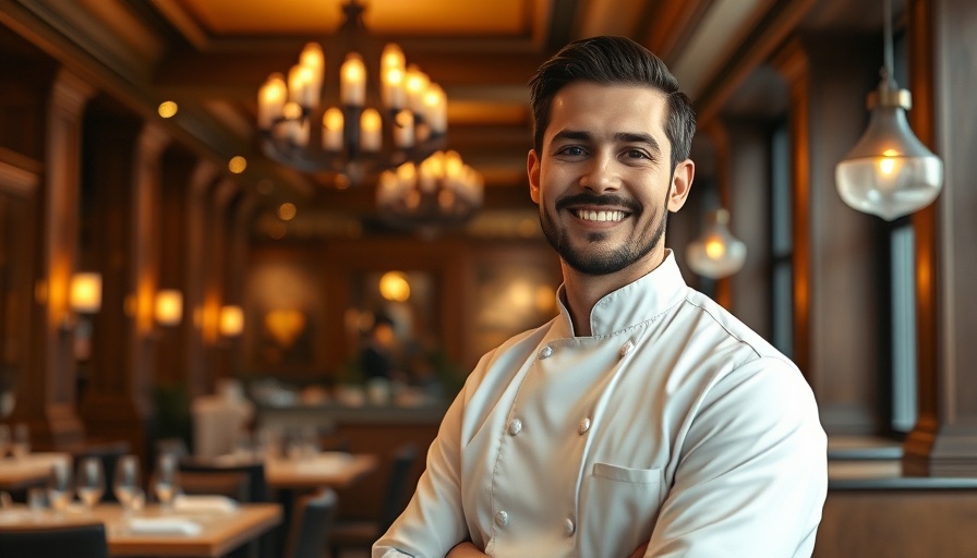 Chef smiling warmly in Fearing's Restaurant, dining atmosphere.