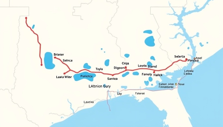 Texoma Two-Step map detailing water pipeline routes.
