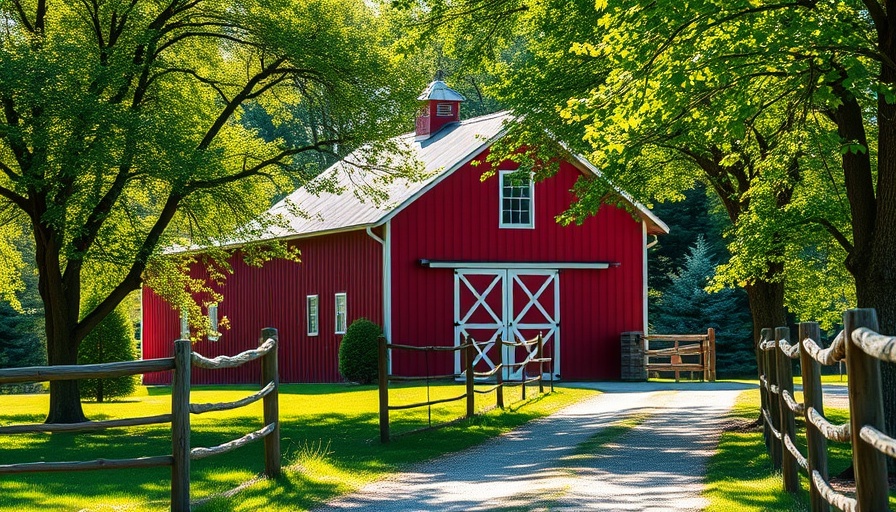 Charming rural barn at Leave No Trace Gold Standard Site.