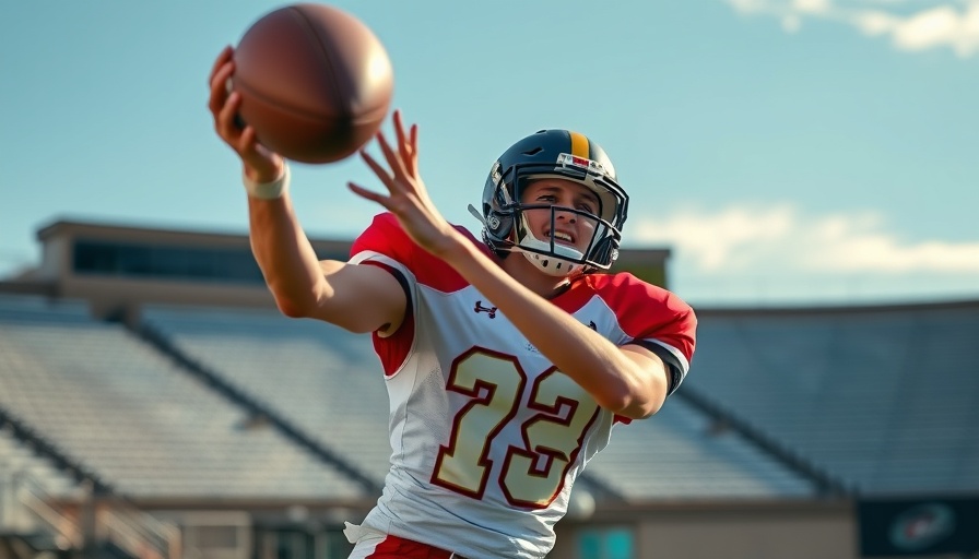 Wylie East football player catches pass during night game.