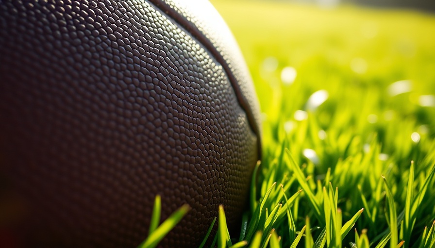 Wyoming Area Football Victory symbolized by a football on turf.