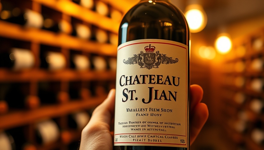 Chateau St Jean wine bottle at Foley Family Wines Dinner, warm lighting.