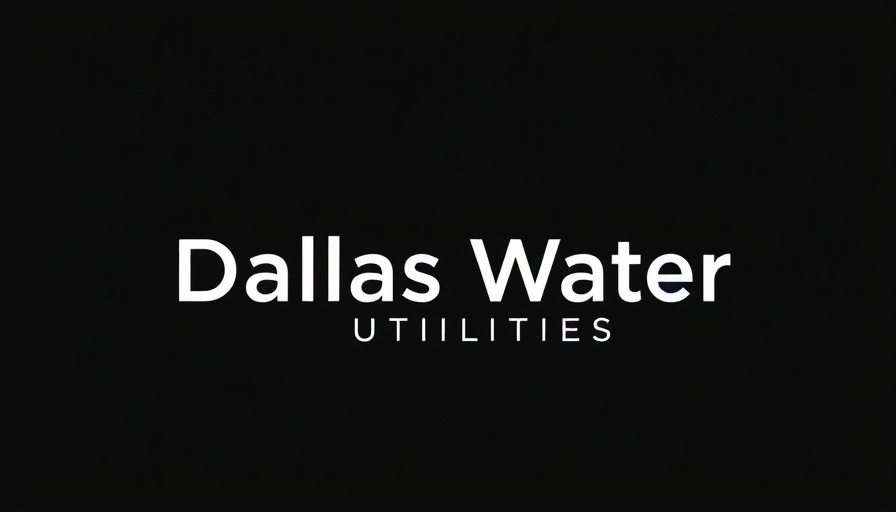 Dallas Water Utilities logo with blue water droplet icon.