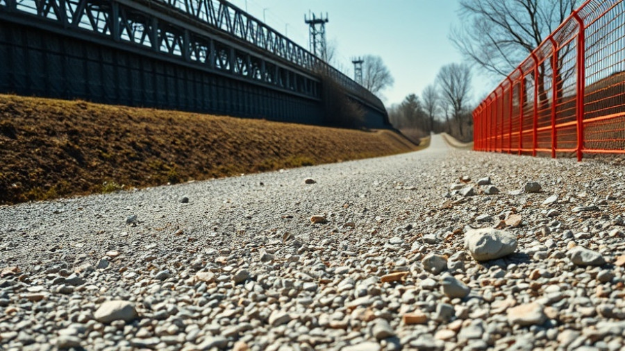Erosion near Wilkes-Barre flood wall showing gravel path damage.