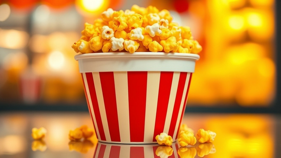Colorful popcorn illustration for Municipal Court Week in Dallas event.