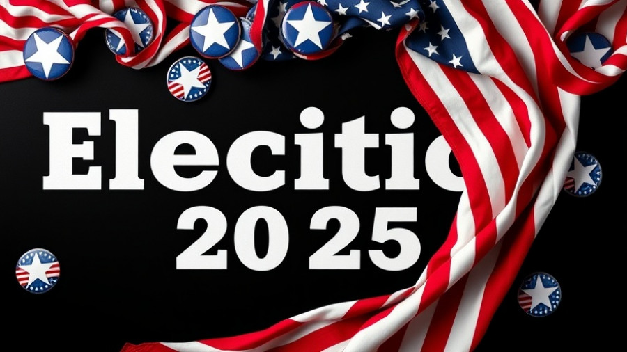 Election 2025 setup with vote buttons and American flag, highlighting Luzerne County polling issues.