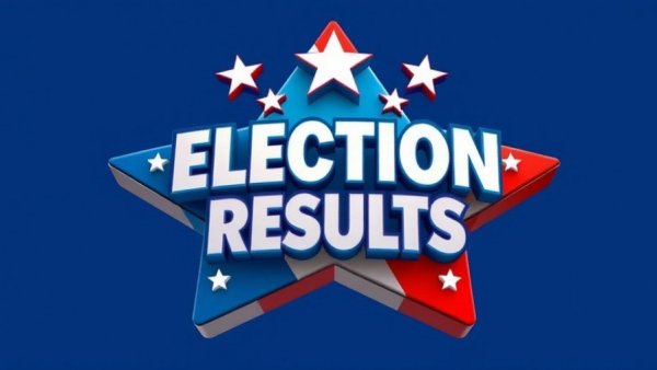Patriotic star logo with 'Election Results' for Texas constitutional amendments voting.