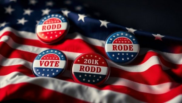 Tim McGinley elected Luzerne County Controller, American flag and election badges.