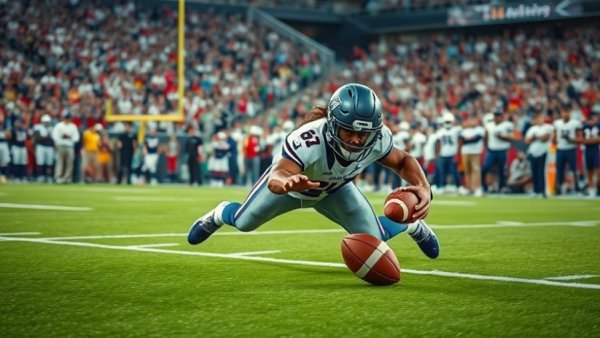Wylie East football player diving during a night game, 10-0 season.