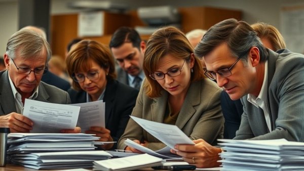 Election officials review ballots in Luzerne County office