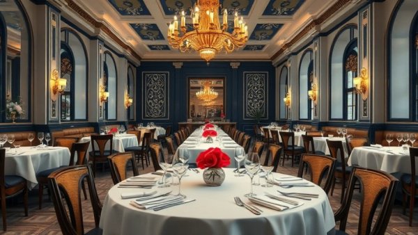 Elegant Restaurant Beatrice brunch setting in DFW with luxury decor.