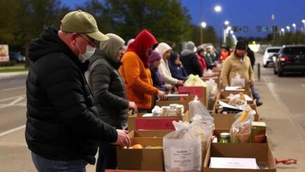 Still recovering from government shutdown, North Texans line up for Thanksgiving food distributions