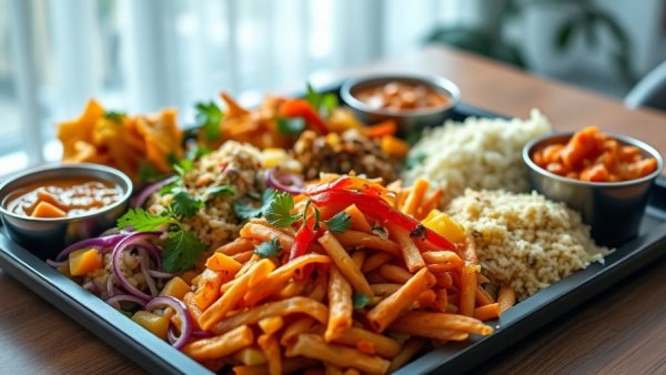 Colorful vegetarian Indian meal for Thanksgiving at Kalachandji's.