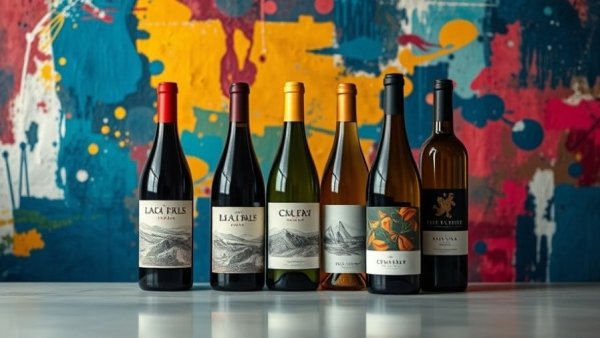 Boutique wines of Carmel Valley bottles with artistic labels.