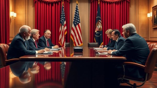 Luzerne County officials at a meeting, discussing election results.