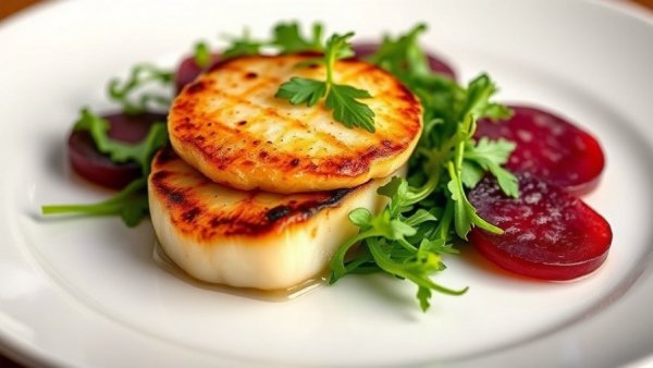 Gourmet dish at Dallas fine dining restaurant Salum, featuring seared scallop.