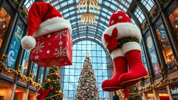 Festive holiday scene with Christmas tree and gifts in DFW