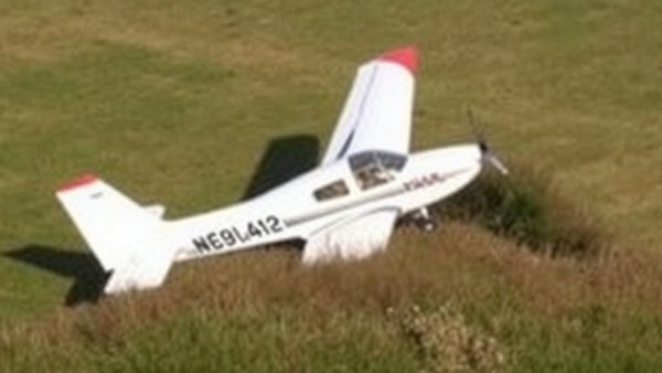 Pilot trapped after homebuilt plane veers into ditch after landing at Bourland Field