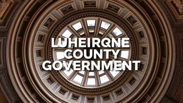 Luzerne County Government text on dome ceiling image.