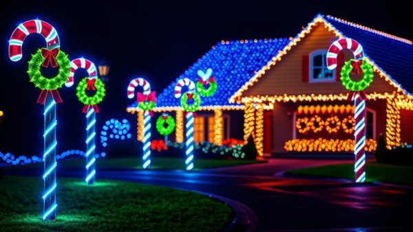 Drive-Thru Christmas Light Experience Texas with festive light displays.