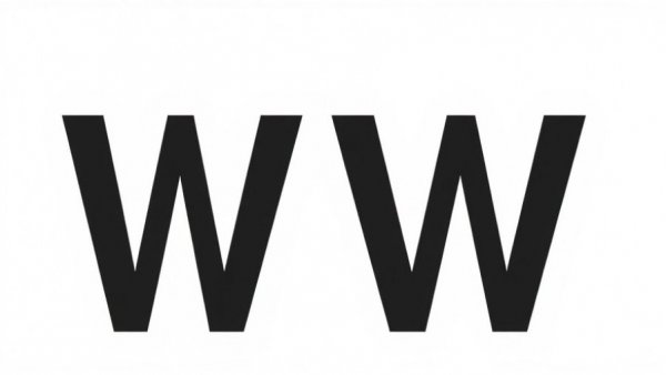 Bold letter 'W' symbol, minimalistic design.