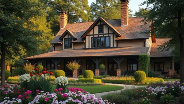 Sullivan Rutherford Estate Coeur de Vigne rustic building in lush garden.