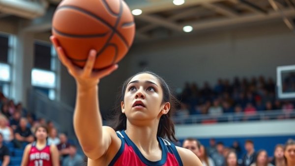 Holy Redeemer girls basketball player shooting during victory game.