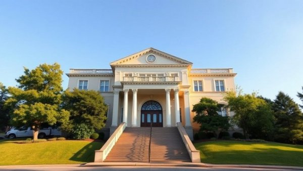 Luzerne County courthouse with classic architecture and blue sky backdrop.