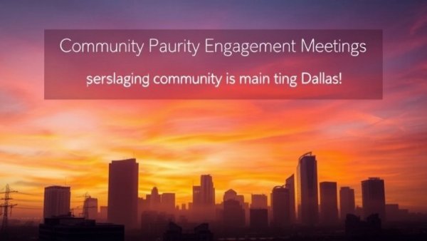 HUD Grants Community Meetings Dallas poster featuring skyline.