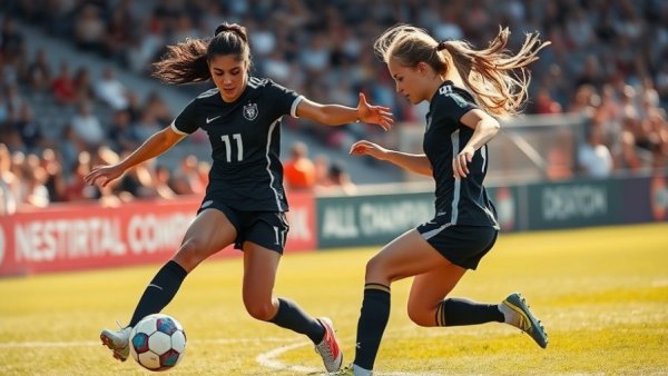 Female soccer players competing intensely on the field for DFW soccer teams kickoff 2026 season.
