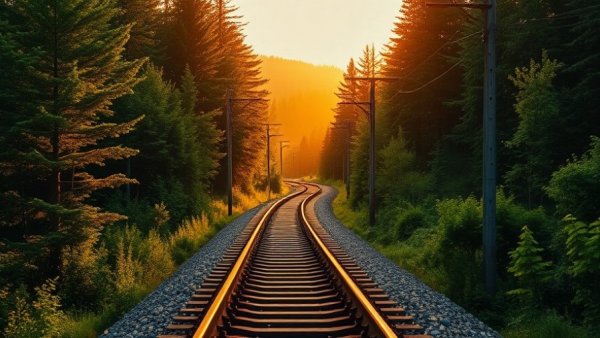 Railroad line through lush forest in Luzerne County