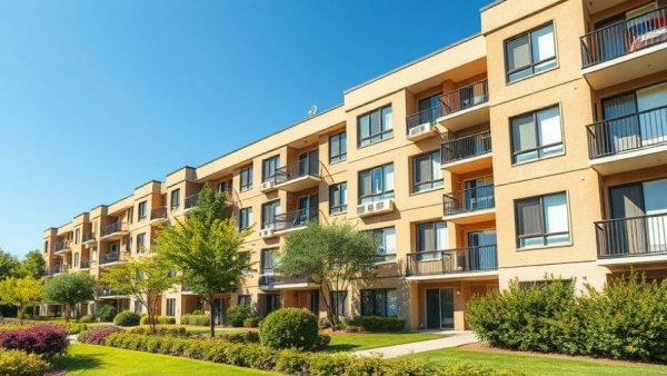 Modern apartment complex highlighting rental affordability crisis in Collin County.