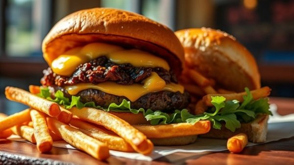Dallas Best-Kept Burger Secret: Juicy burger with fries.