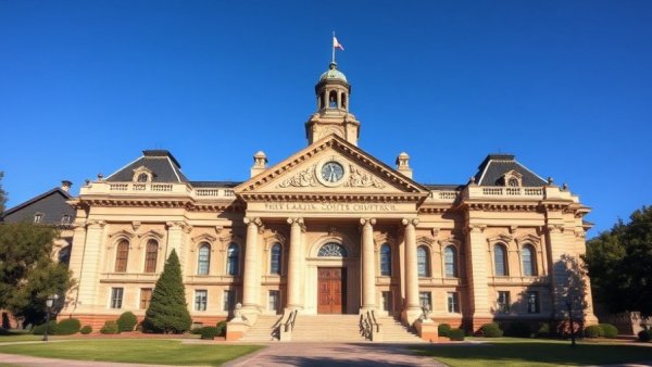 Luzerne County Courthouse with blue sky in the background