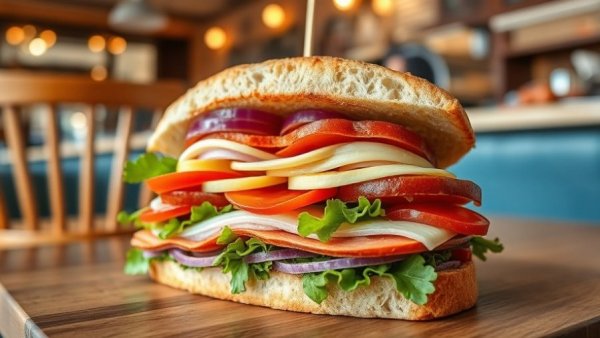 Gourmet sandwich in Trades Delicatessen, Bishop Arts.