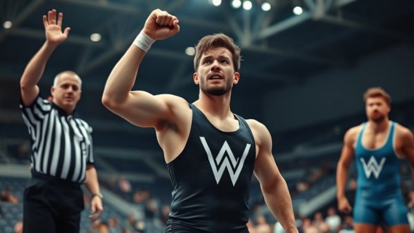 Wylie wrestling duel results: athlete winning with arm raised