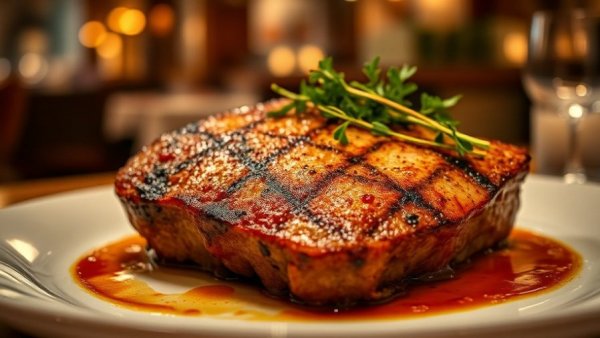 Gourmet pork chop at Delilah Dallas Supper Club Opening.