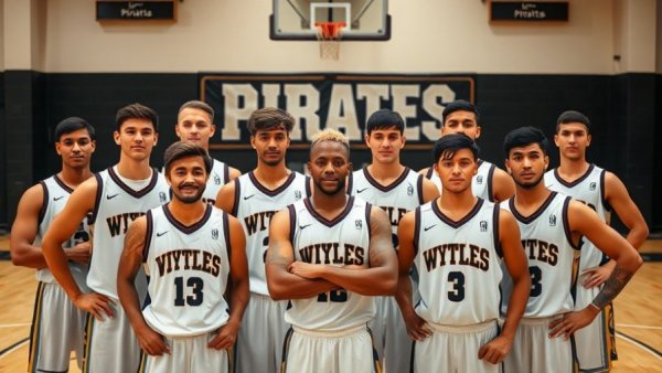 Basketball team portrait during Wylie Hall of Honor event.